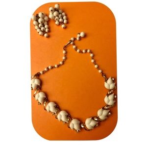 Vintage Trifari/Lisner Earrings, Choker